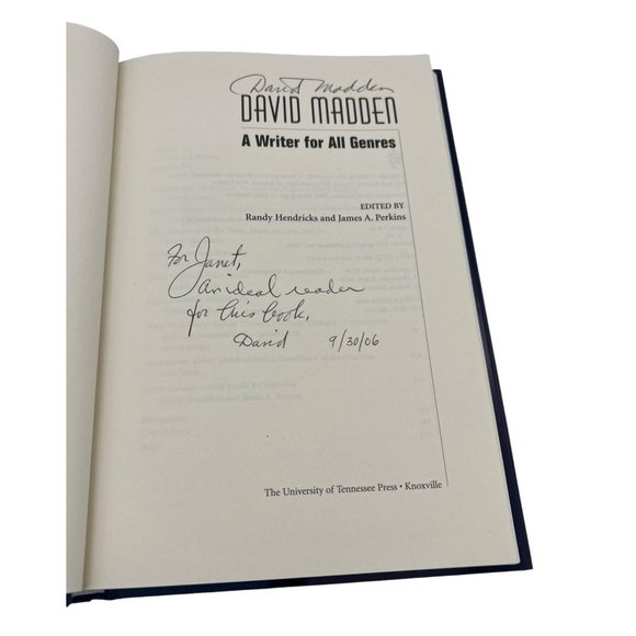 2006 David Madden A Writer for All Genres Signed Book 1st Edition Author Essays - Picture 6 of 9